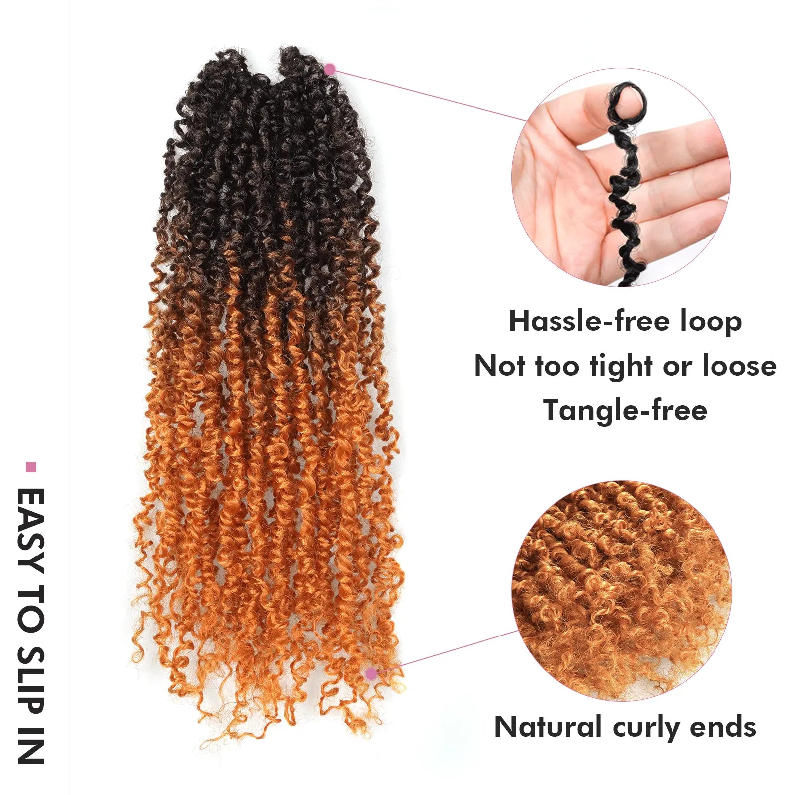 1 Pack YT | Toyotress® Yanky Twist Pre Looped Mini Passion Twist Short Passion Twist Crochet Braids Synthetic Hair Extensions Toyotress